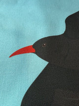 Clifftop Chough Tea Towel