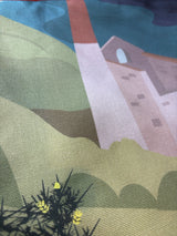 Clifftop Chough Tea Towel