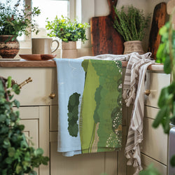 Nearly Home Trees tea towel