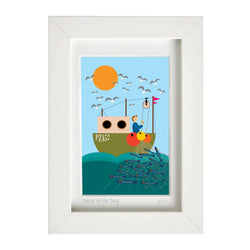 SALE Small framed print - Catch of the Day