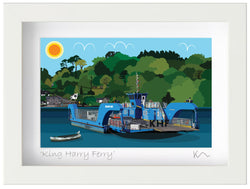 SALE Small framed print - King Harry Ferry
