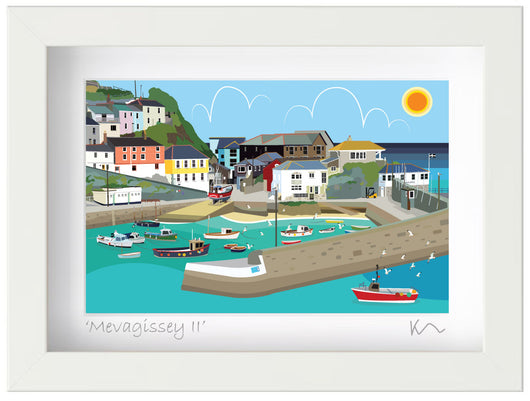 SALE Small framed print - Mevagissey II