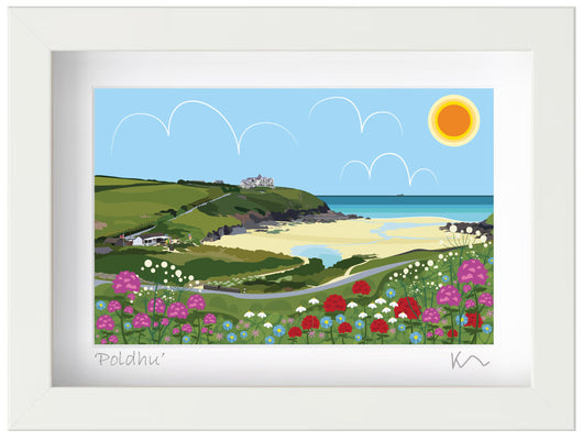 SALE Small framed print - Poldhu