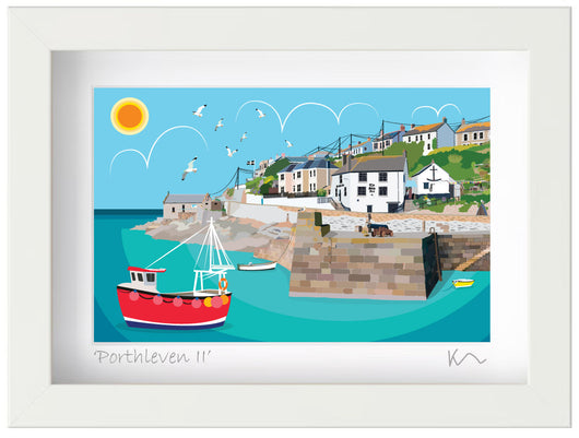 SALE Small framed print - Porthleven
