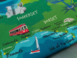 PRE-ORDER ONLY South West Coast Path tea towel