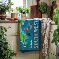 PRE-ORDER ONLY South West Coast Path tea towel