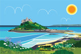 St Michael's Mount tea towel