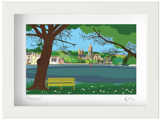 SALE Small framed print - Truro