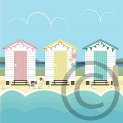 Beach Huts - Pastels