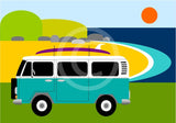 Bus (Camper Van) turquoise