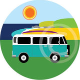 Bus (Camper Van) turquoise