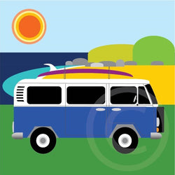 Bus (Camper Van) blue