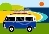 Bus (Camper Van) blue