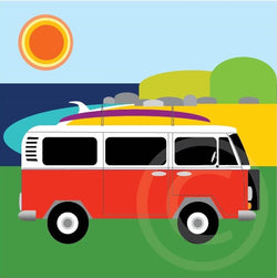 Bus (Camper Van) red