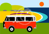 Bus (Camper Van) red