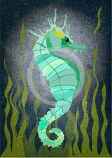 Seahorse - blue